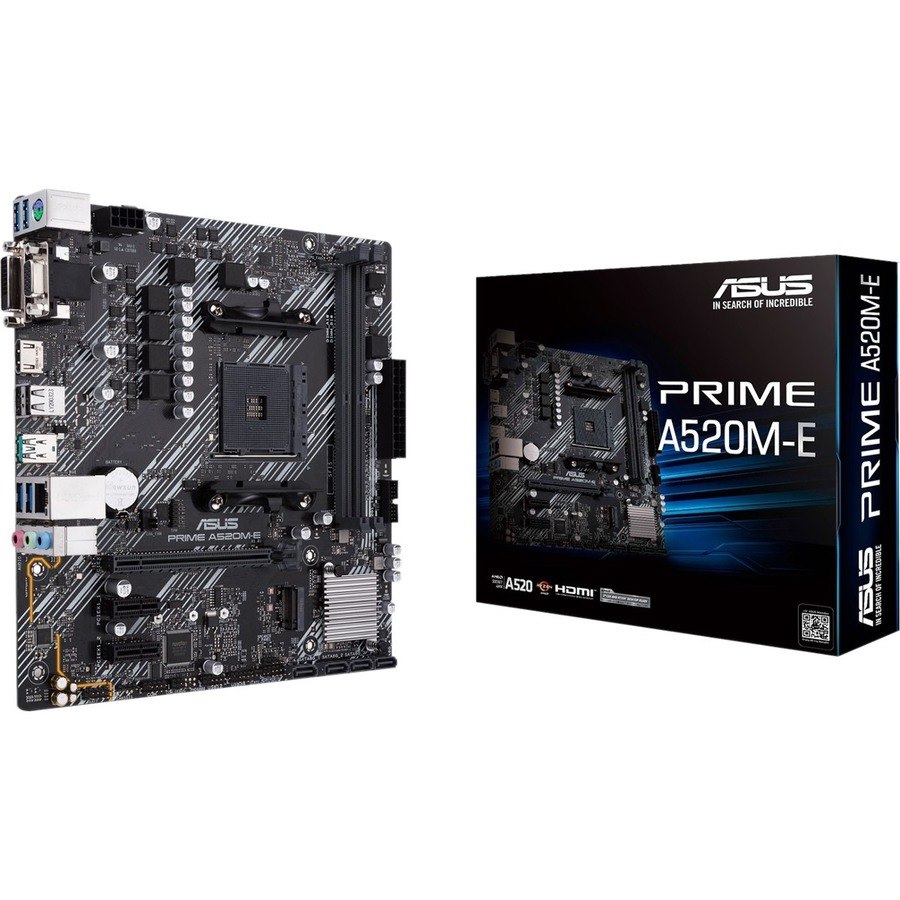 Asus Prime A520M-E Desktop Motherboard - AMD A520 Chipset - Socket AM4 - Micro ATX