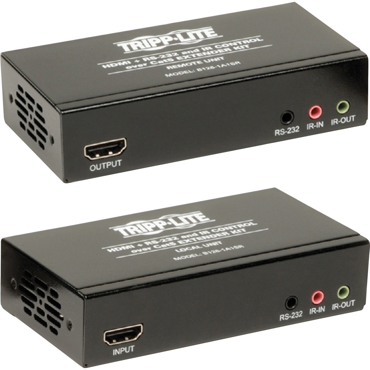 Eaton Tripp Lite Series HDMI over Cat5/6 Extender Kit, Transmitter/Receiver, 4K, Serial and IR Control, Up to 328 ft. (100 m), TAA