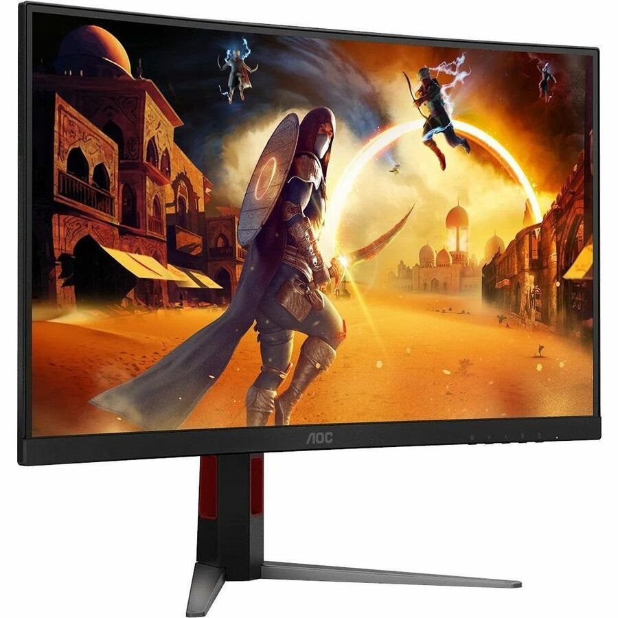 AOC CQ27G4 27" Class WQHD Curved Screen Gaming LCD Monitor - Black, Red