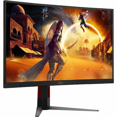 AOC CQ27G4 27" Class WQHD Curved Screen Gaming LCD Monitor - Black, Red