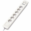 Eaton Tripp Lite Series 6-Outlet Surge Protector with USB Charging - French Type E Outlets, 220-250V, 16A, 1.8 m Cord, Type E Plug, White