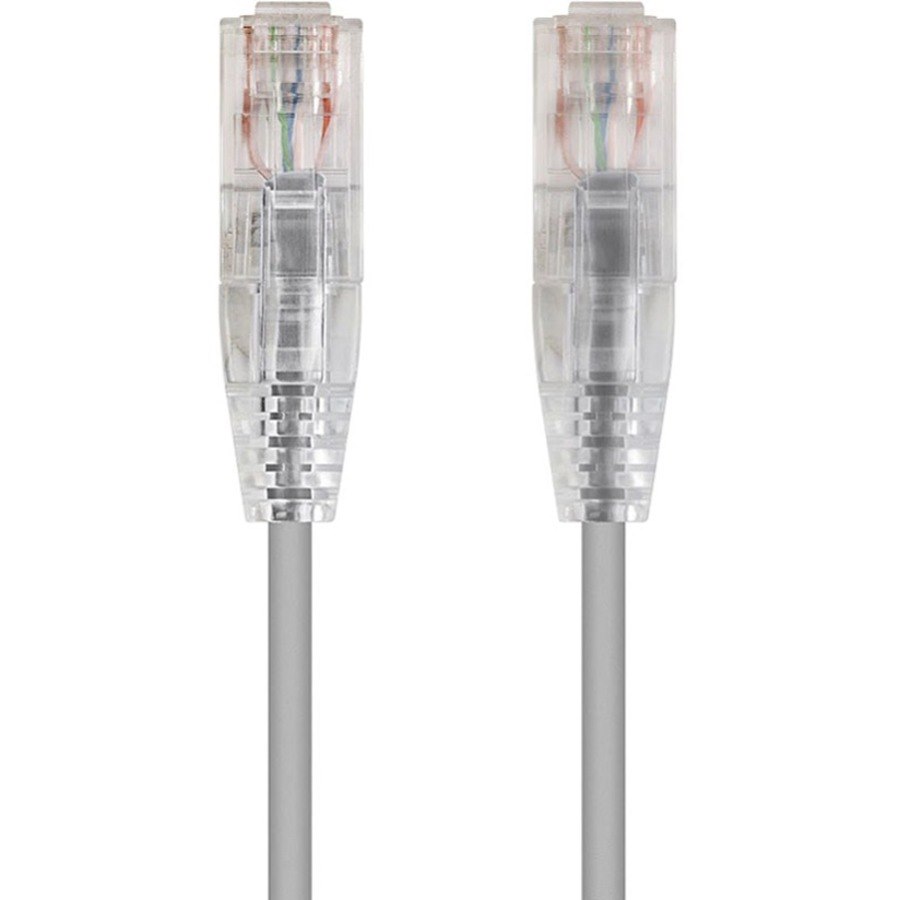 Monoprice SlimRun Cat6 28AWG UTP Ethernet Network Cable, 20ft Gray