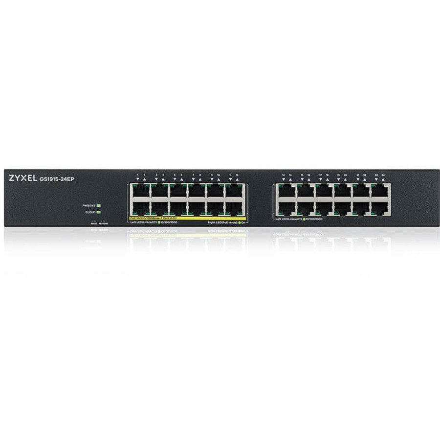 ZYXEL GS1915-24EP 24-Port Gigabit Smart Nebula Cloud Managed PoE Switch | 12 PoE+ Ports at 130W