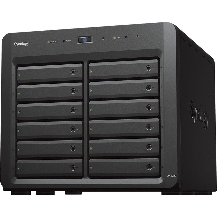 Synology DX1222 Drive Enclosure Serial Attached SCSI (SAS), SATA - Mini-SAS HD Host Interface Desktop