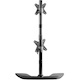 StarTech.com Vertical Dual Monitor Stand, Free Standing Height Adjustable Stacked Monitor Stand up to 27" (17.6lb/8kg) VESA Mount Displays