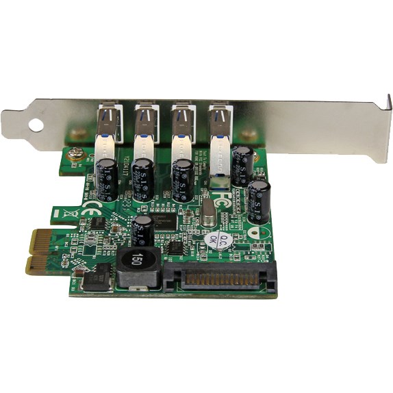 StarTech.com 4 Port PCI Express PCIe SuperSpeed USB 3.0 Controller Card Adapter with UASP - 5Gbps - SATA Power