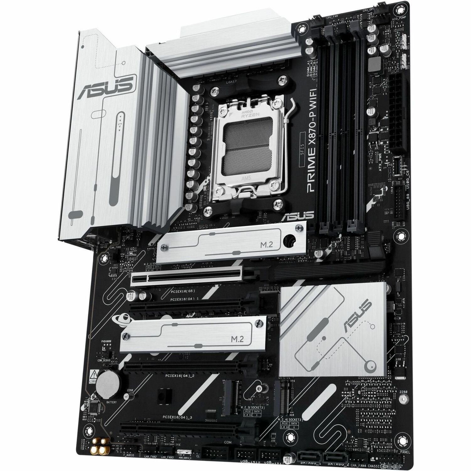 Asus Prime X870-P WIFI Gaming Desktop Motherboard - AMD X870 Chipset - Socket AM5 - ATX