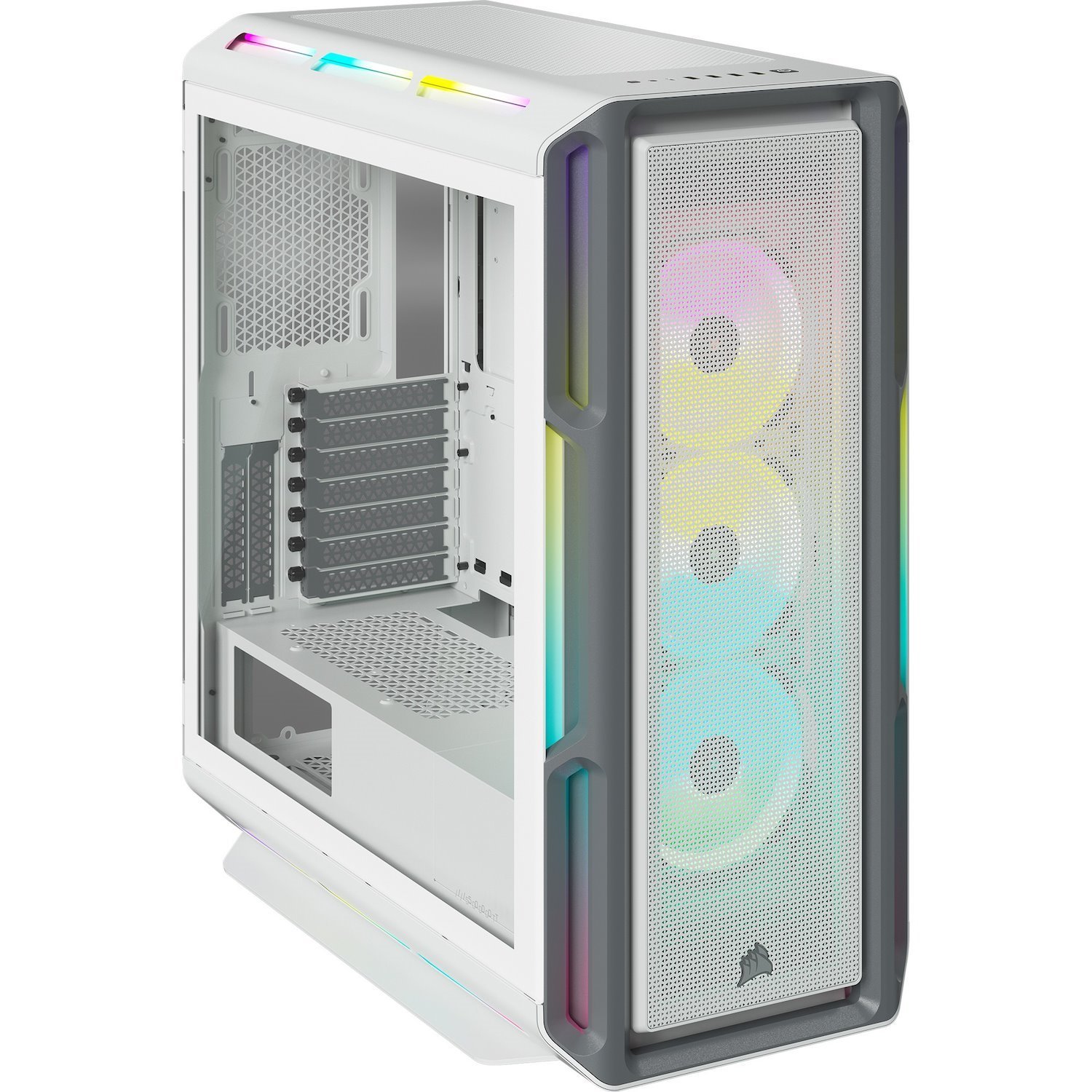 Corsair iCUE 5000T Computer Case - ATX Motherboard Supported - Mid-tower - Tempered Glass, Steel - White