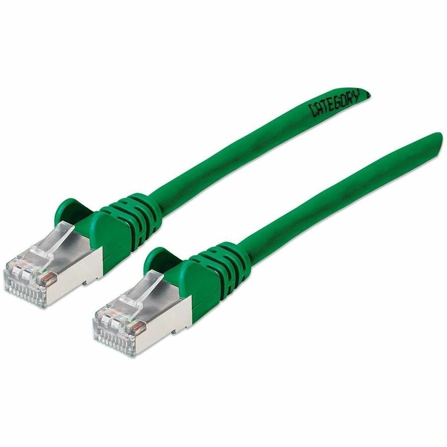 Ic Intracom Cat6a S/FTP Patch Cable, 5 FT., Green
