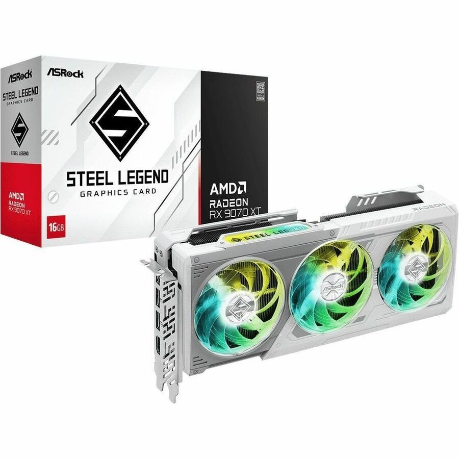 ASRock AMD Radeon RX 9070 XT Graphic Card - 16 GB GDDR6