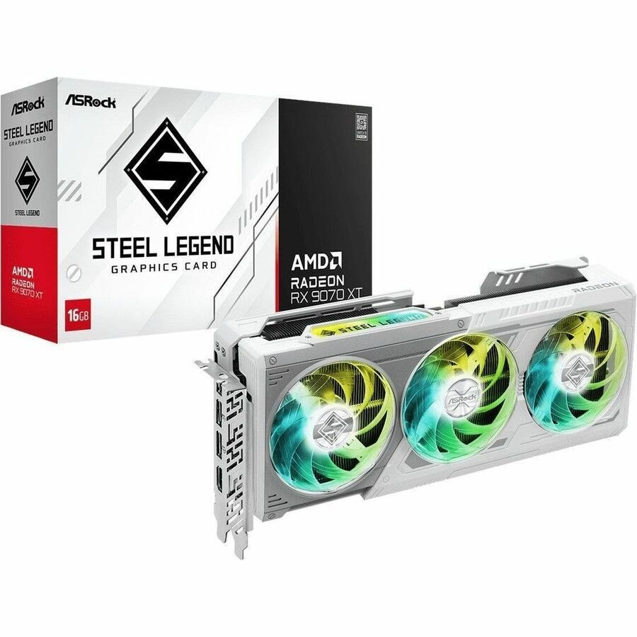 ASRock AMD Radeon RX 9070 XT Graphic Card - 16 GB GDDR6