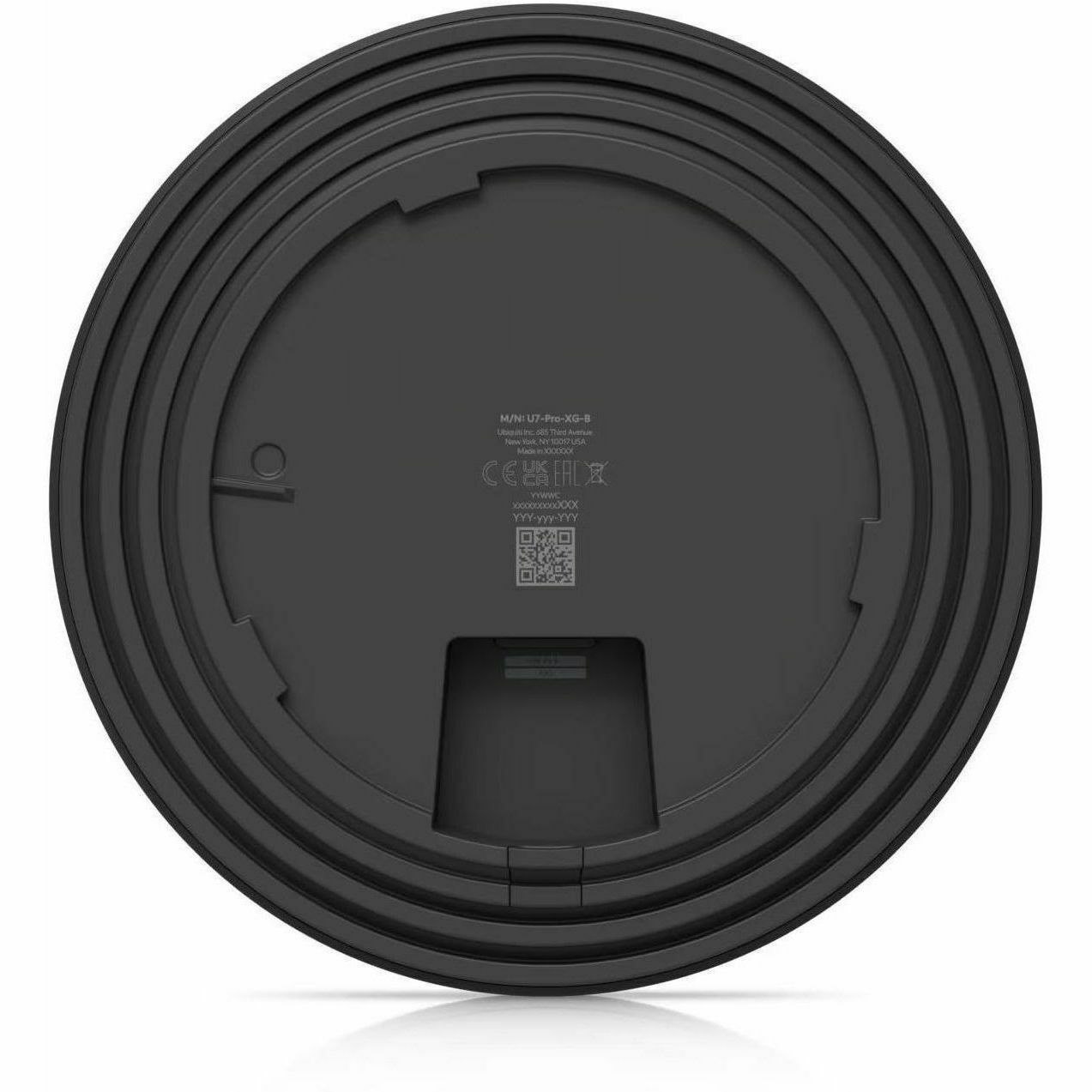 Ubiquiti U7 Pro XG Tri Band Wi-Fi 7 IEEE 802.11n/ac/ax/be/v/r/k 5.80 Gbit/s Wireless Access Point - Black