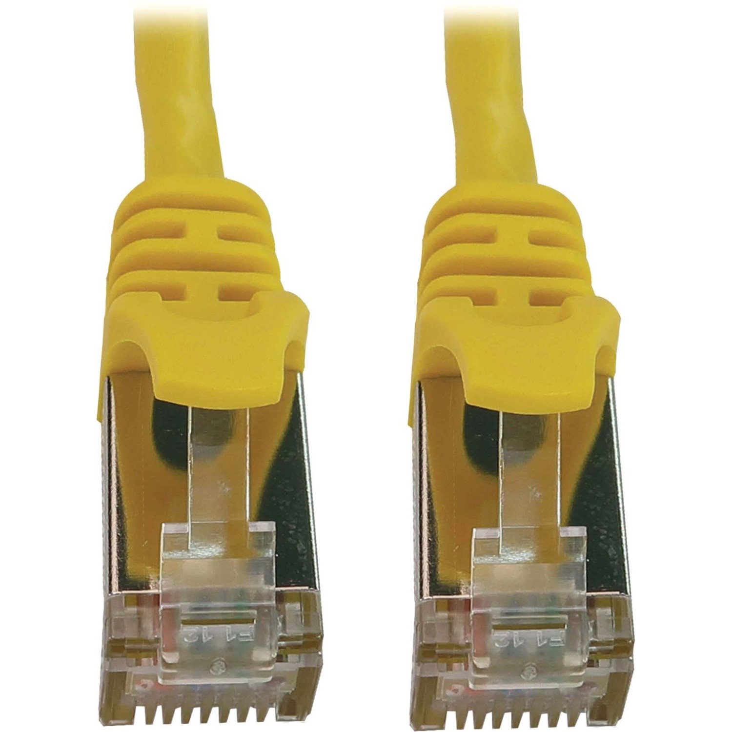 Eaton Tripp Lite Series Cat6a 10G Snagless Shielded Slim STP Ethernet Cable (RJ45 M/M), PoE, Yellow, 25 ft. (7.6 m)