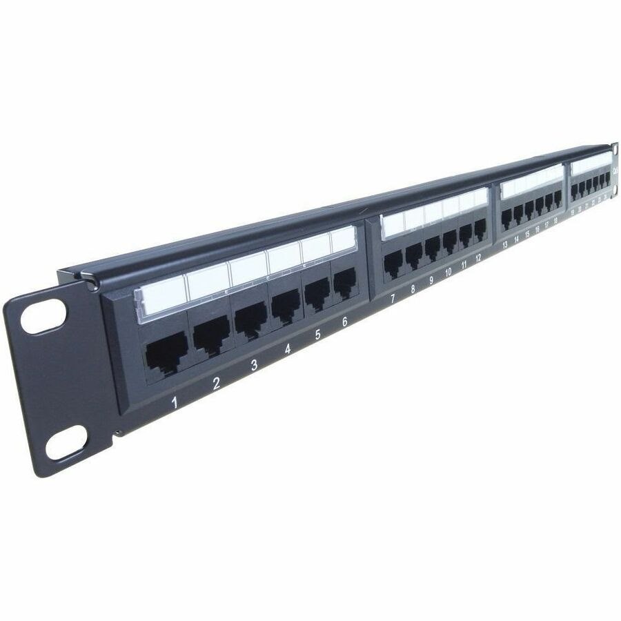 ConnektGear 24 Port(s) Network Patch Panel - Category 6 - Twisted Pair - Black