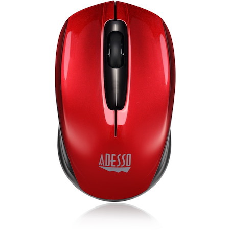 Adesso iMouse S50R Mouse - Radio Frequency - USB - Optical - 3 Button(s) - Red