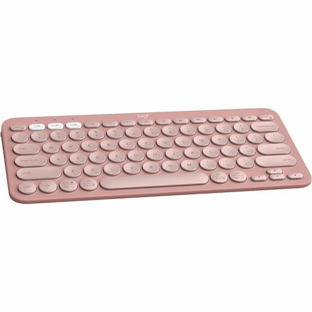 Logitech Pebble Keys 2 K380s Keyboard - Wireless Connectivity - USB Interface - English - Tonal Rose