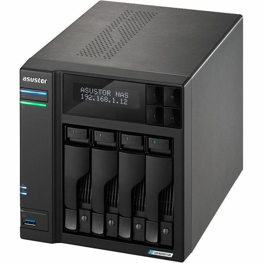 Asustor Gen2+ 4-Bay Nas 3.5"/2.5"(0/4), QC-2.0GHz, 4GB, M.2(4), 5GbE(2), PCIe, TWR,3YR