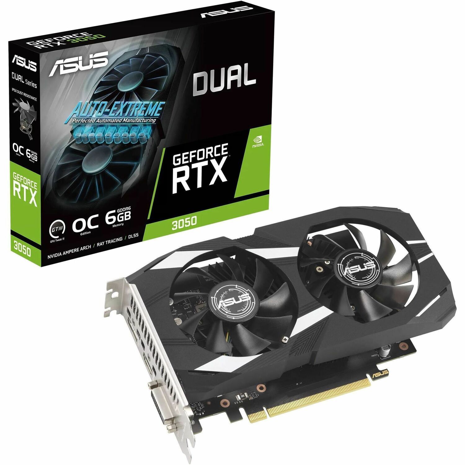 Asus Gpu NV 3050 Dual Oc 6GB GDDR6 Fan