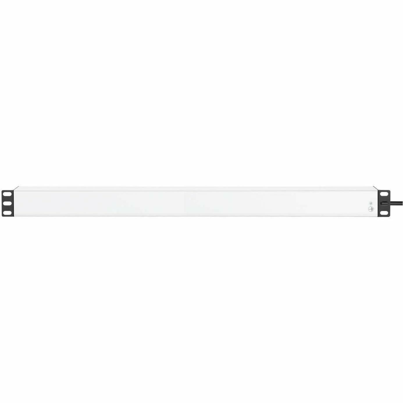 19" 1U PDU 12-way UK, Vertical type, With switch and overload protection, Rackmount, Power Distribution Unit, UK 3-pin outlets, 1.8m power cord, output