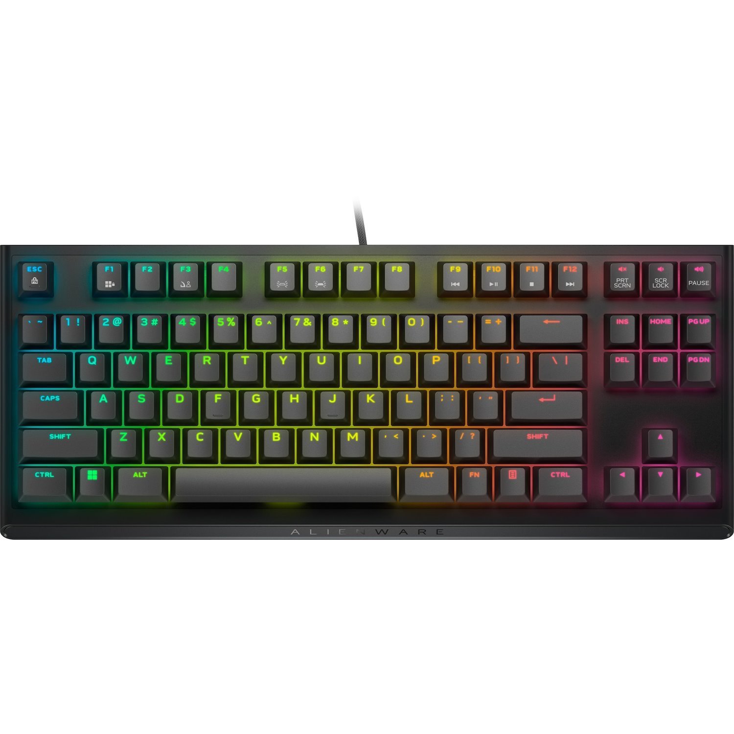 Alienware Gaming Keyboard - Cable Connectivity - USB Interface - RGB LED - Dark Side of the Moon