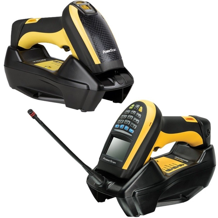 Datalogic PowerScan PM9501 Handheld Barcode Scanner Kit - Wireless Connectivity - Yellow