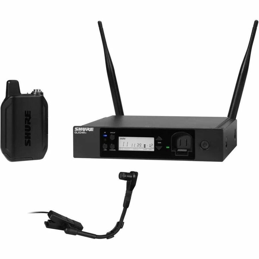 Shure GLXD14R+/B98 Digital Wireless Rack System with BETA 98H Flexible Gooseneck Micro