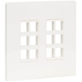 Eaton Tripp Lite Series 12-Port Keystone Double-Gang Faceplate, White, TAA