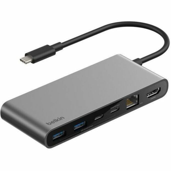 Belkin Connect USB Type C Docking Station for Notebook, Tablet PC, Smartphone, Workstation - Charging Capability - Memory Card Reader - SD - Space Gray - Portable