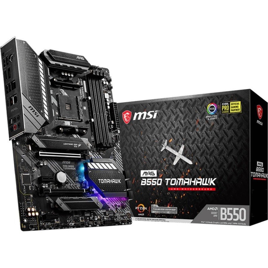 MSI MAG B550 TOMAHAWK Desktop Motherboard - AMD B550 Chipset - Socket AM4 - ATX