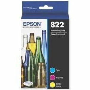 Epson T822 Original Standard Yield Inkjet Ink Cartridge - Combo Pack - CMY Pack