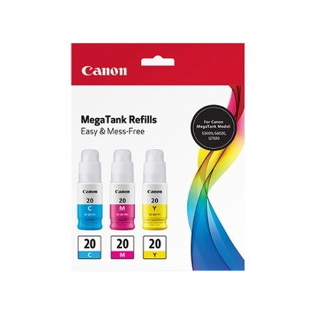Canon GI-20 CMY Ink Bottle Value Pack