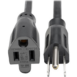 Eaton Tripp Lite Series Power Extension Cord, NEMA 5-15P to NEMA 5-15R - 13A, 120V, 16 AWG, 6 ft. (1.83 m), Black