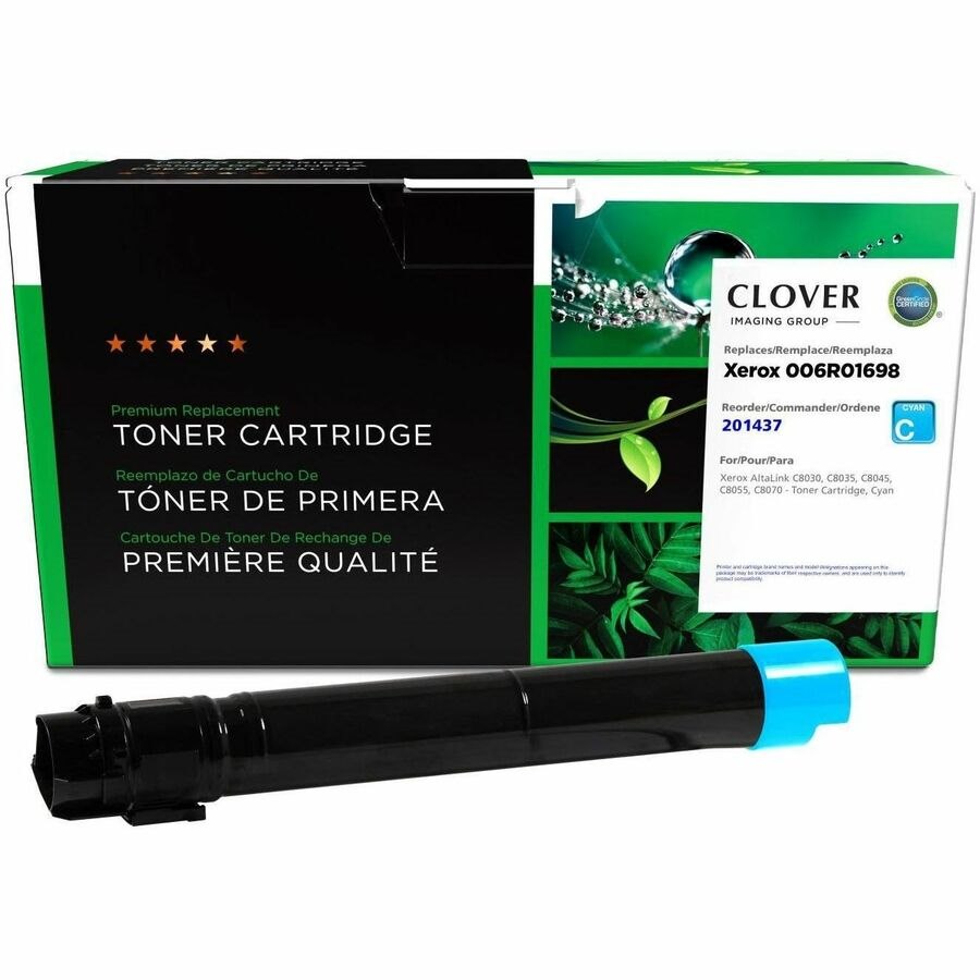Clover Imaging Remanufactured Cyan Toner Cartridge for Xerox 006R01698
