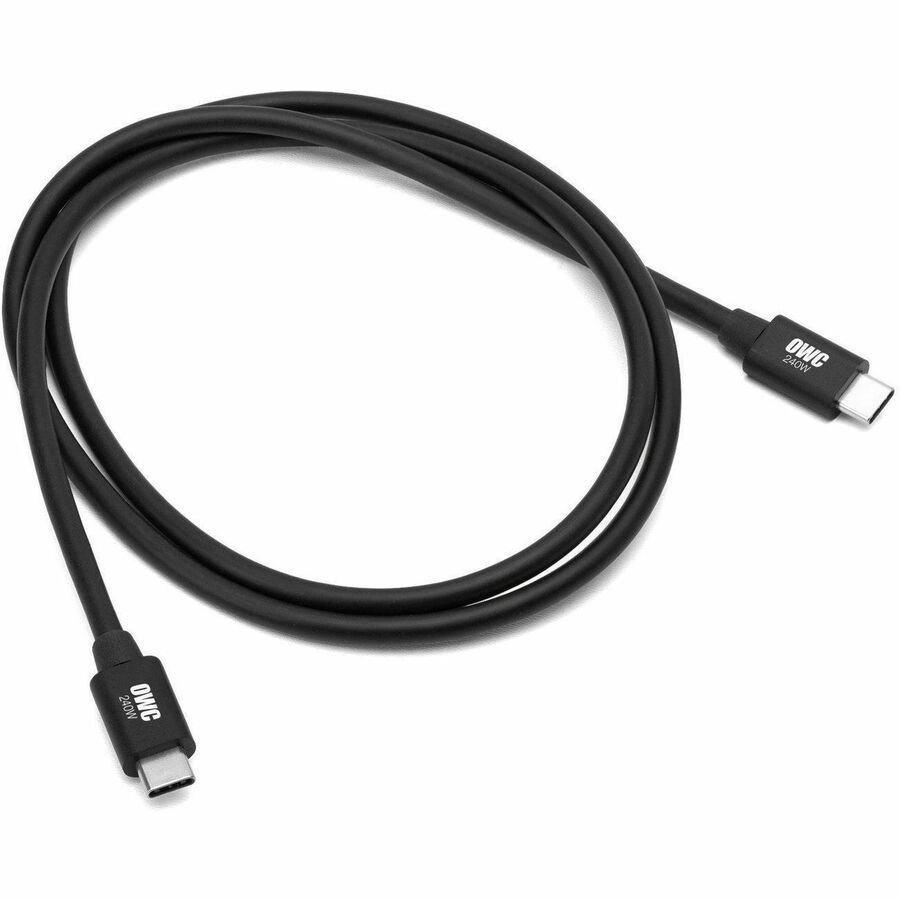 OWC 1.0M (39.4") Thunderbolt 5 (USB-C) Cable Black for Thunderbolt And USB-C Devices - Black