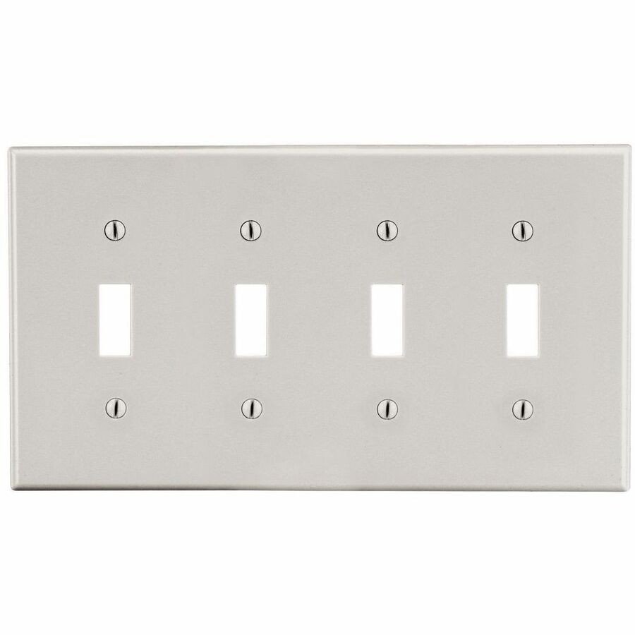 Hubbell Wallplate, 4-G, 4) Tog, La