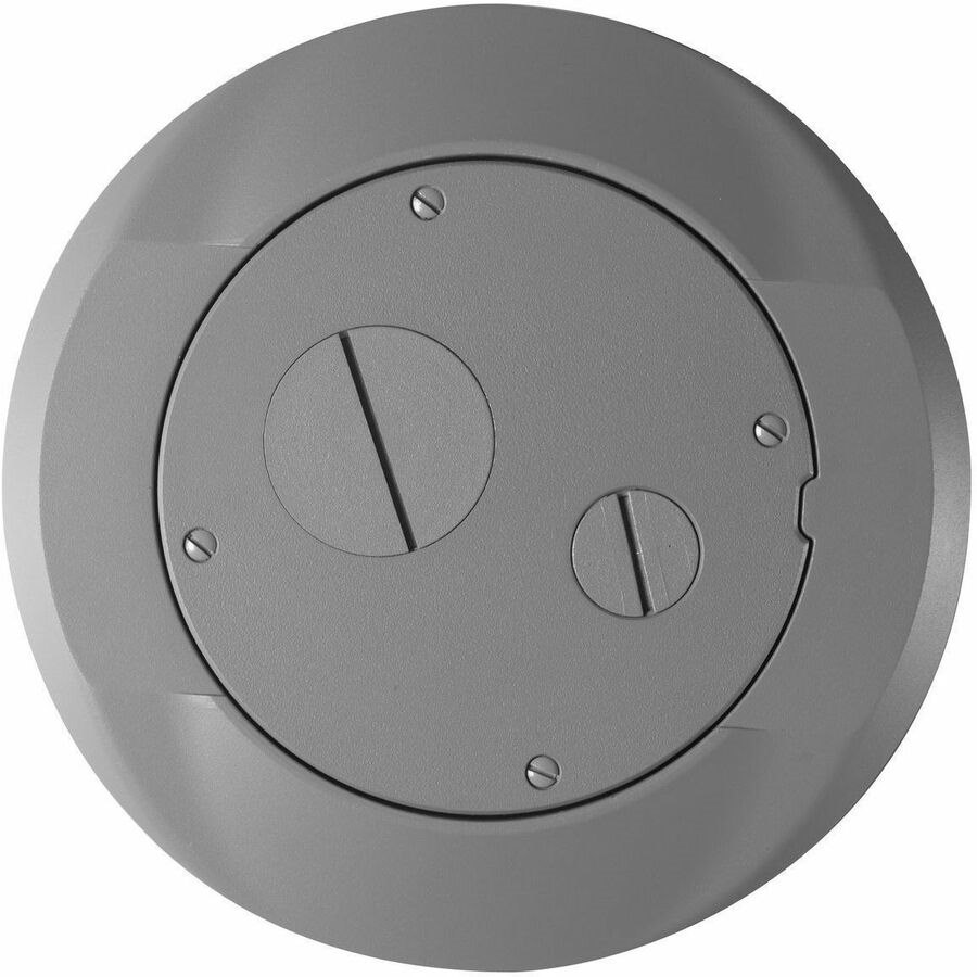 Hubbell Premise Wiring SystemOne, Carpet Furniture Feed Cover/Flange, Gray Powder Paint Finish