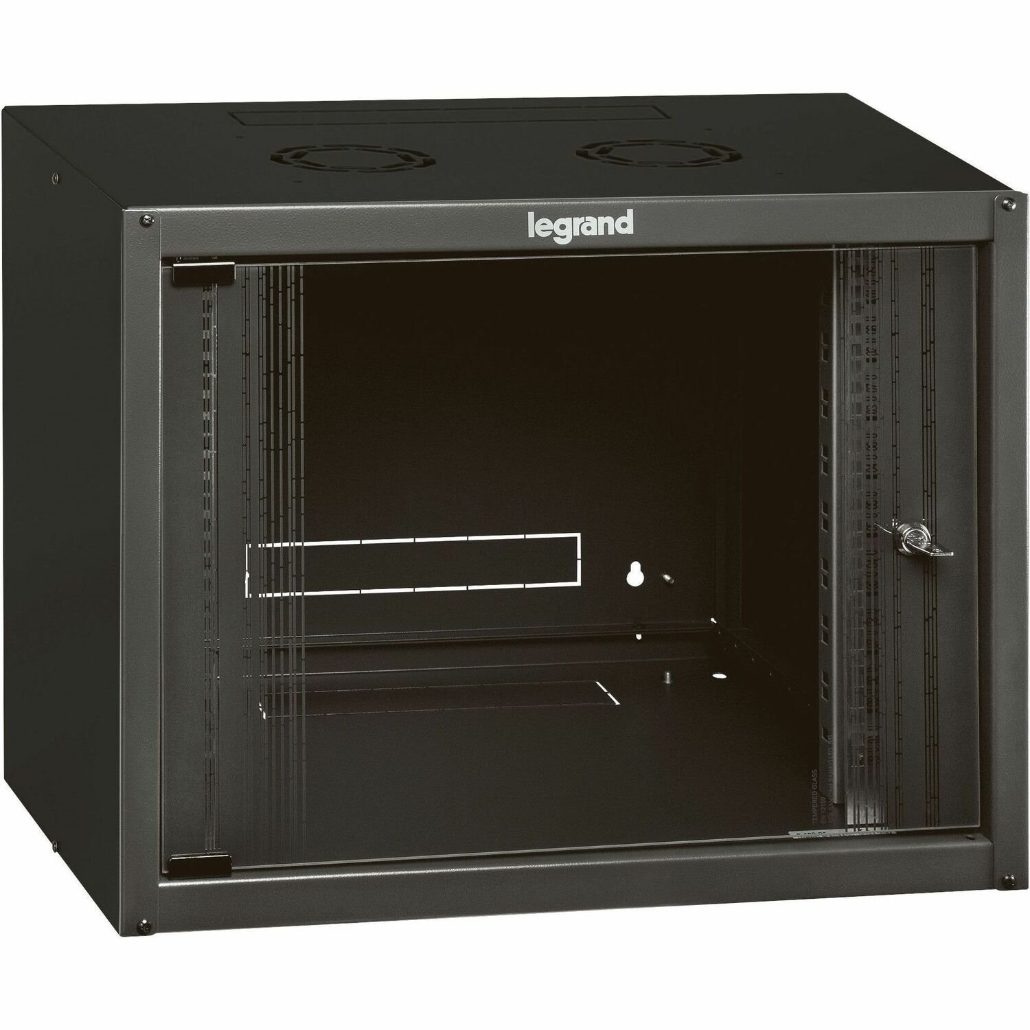 Legrand Linkeo 9U Wall Mountable Enclosed Cabinet Rack Cabinet for Networking - Anthracite Gray