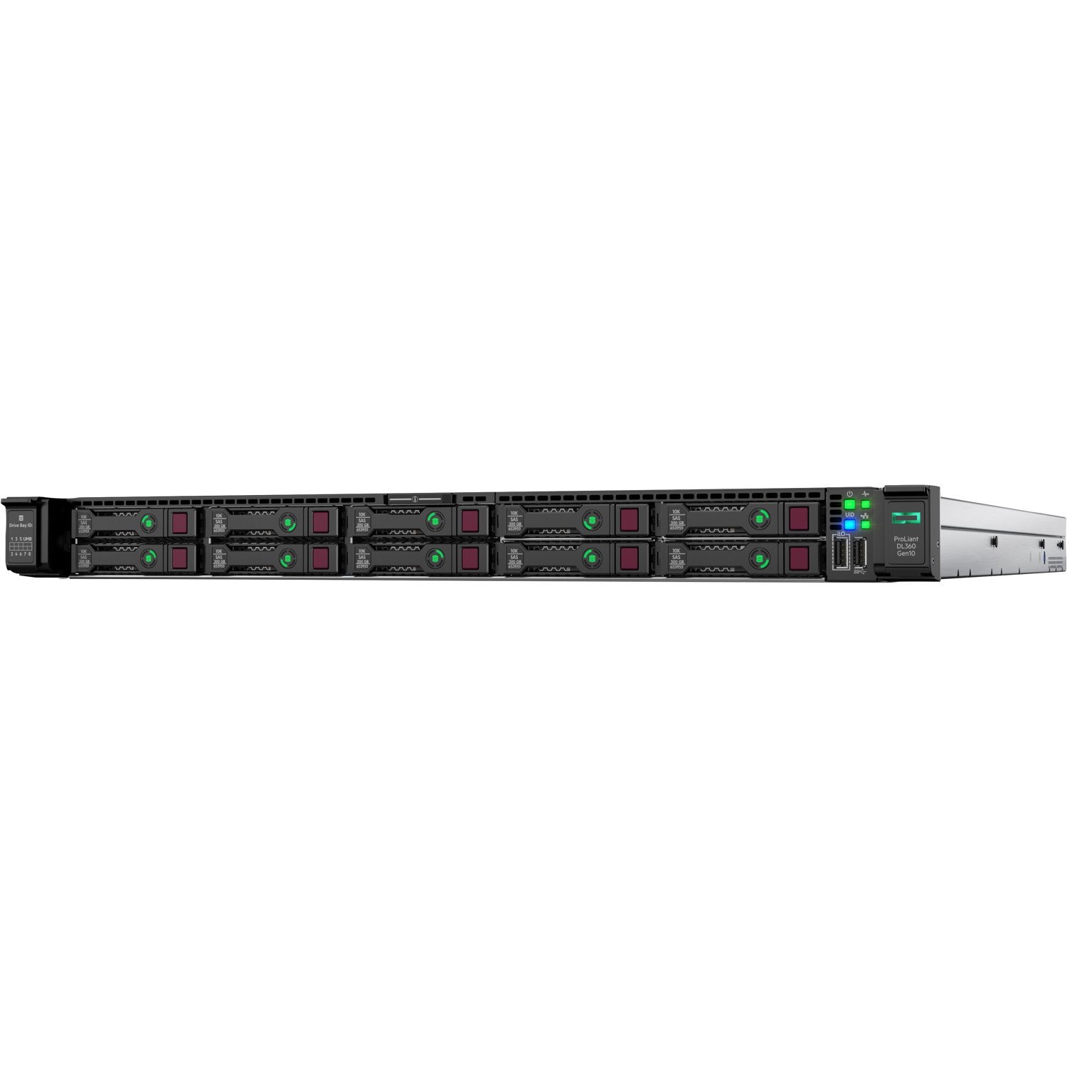 HPE ProLiant DL360 G10 1U Rack Server - 1 Xeon Silver 4208 2.10 GHz - 16 GB RAM - Serial ATA/600, 12Gb/s SAS Controller