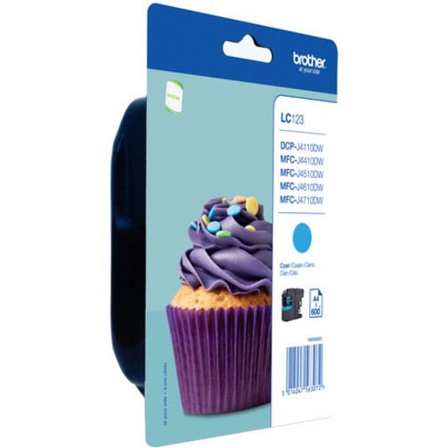 Brother LC-123CBP Original Inkjet Ink Cartridge - Blue Blister Pack