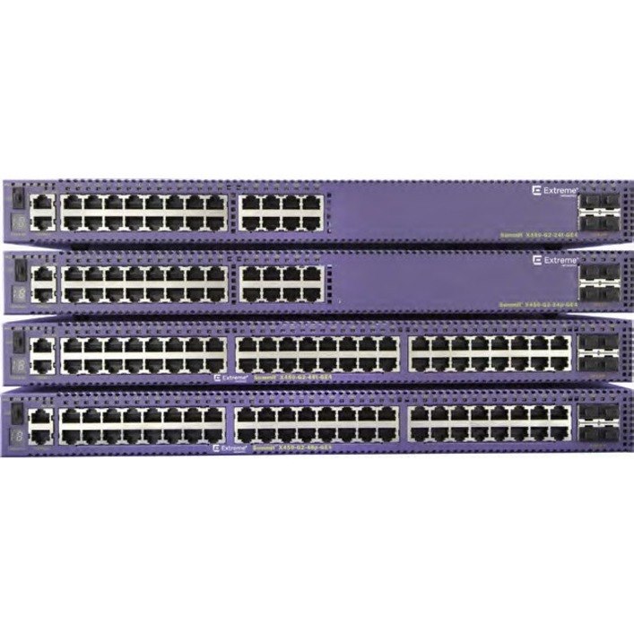 Extreme Networks Summit X450-G2 X450-G2-24p-10GE4 24 Ports Manageable Ethernet Switch - Gigabit Ethernet, 10 Gigabit Ethernet - 10/100/1000Base-TX, 10GBase-X