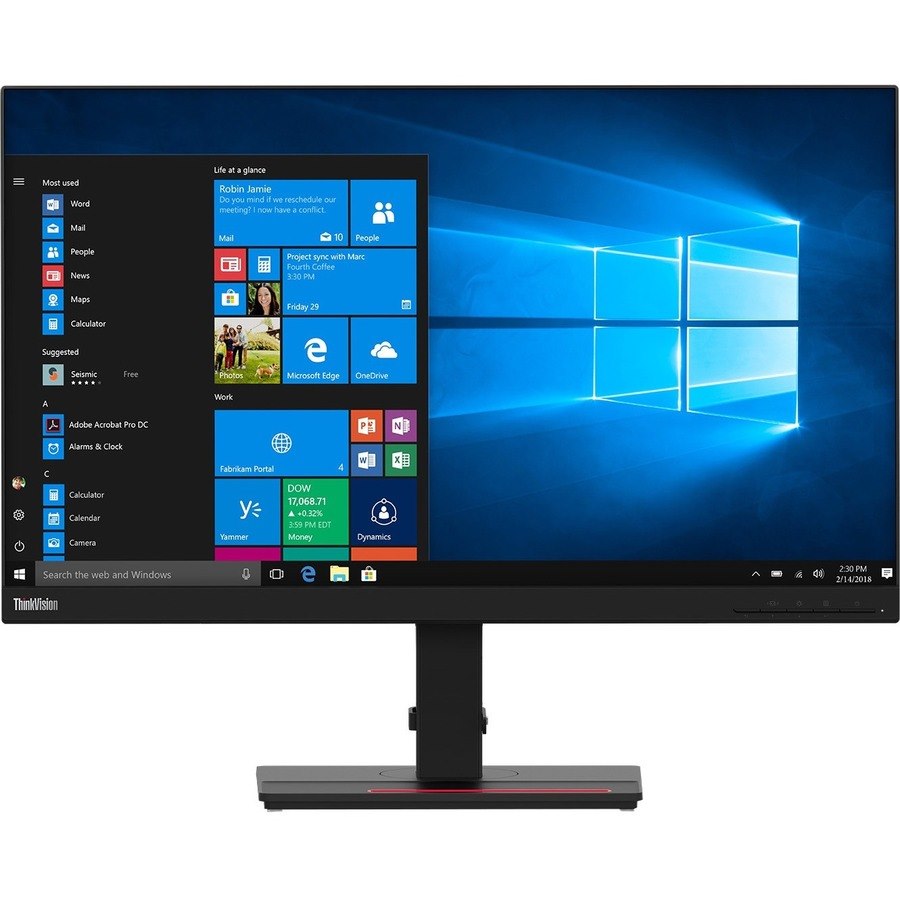 Lenovo ThinkVision T27h-20 27" Class WQHD LCD Monitor - 16:9 - Raven Black