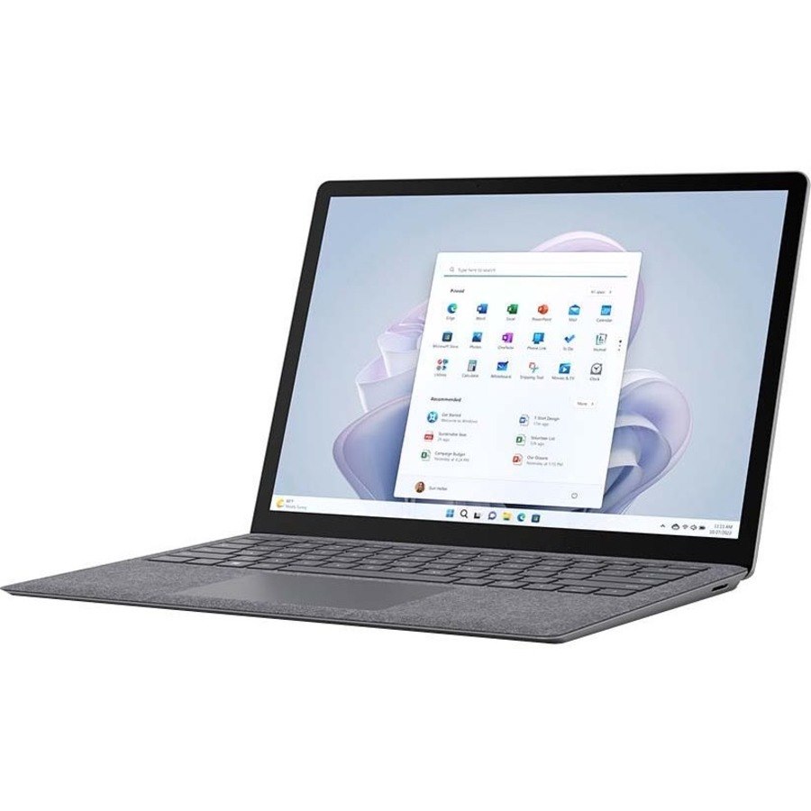 Microsoft Surface Laptop 5 34.3 cm (13.5") Touchscreen Notebook - 2256 x 1504 - Intel Core i7 12th Gen i7-1265U Deca-core (10 Core) 1.80 GHz - Intel Evo Platform - 16 GB Total RAM - 512 GB SSD - Platinum