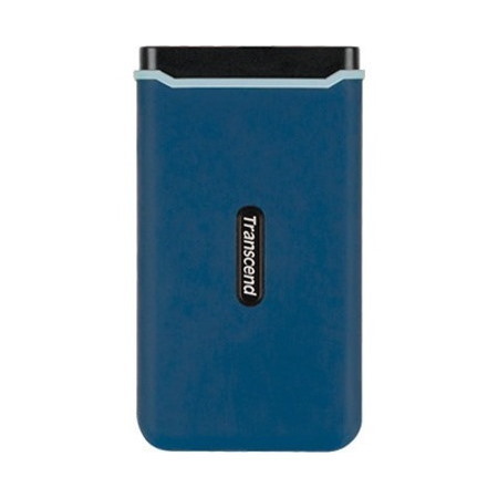 Transcend ESD370C 500 GB Portable Solid State Drive - External - Navy Blue