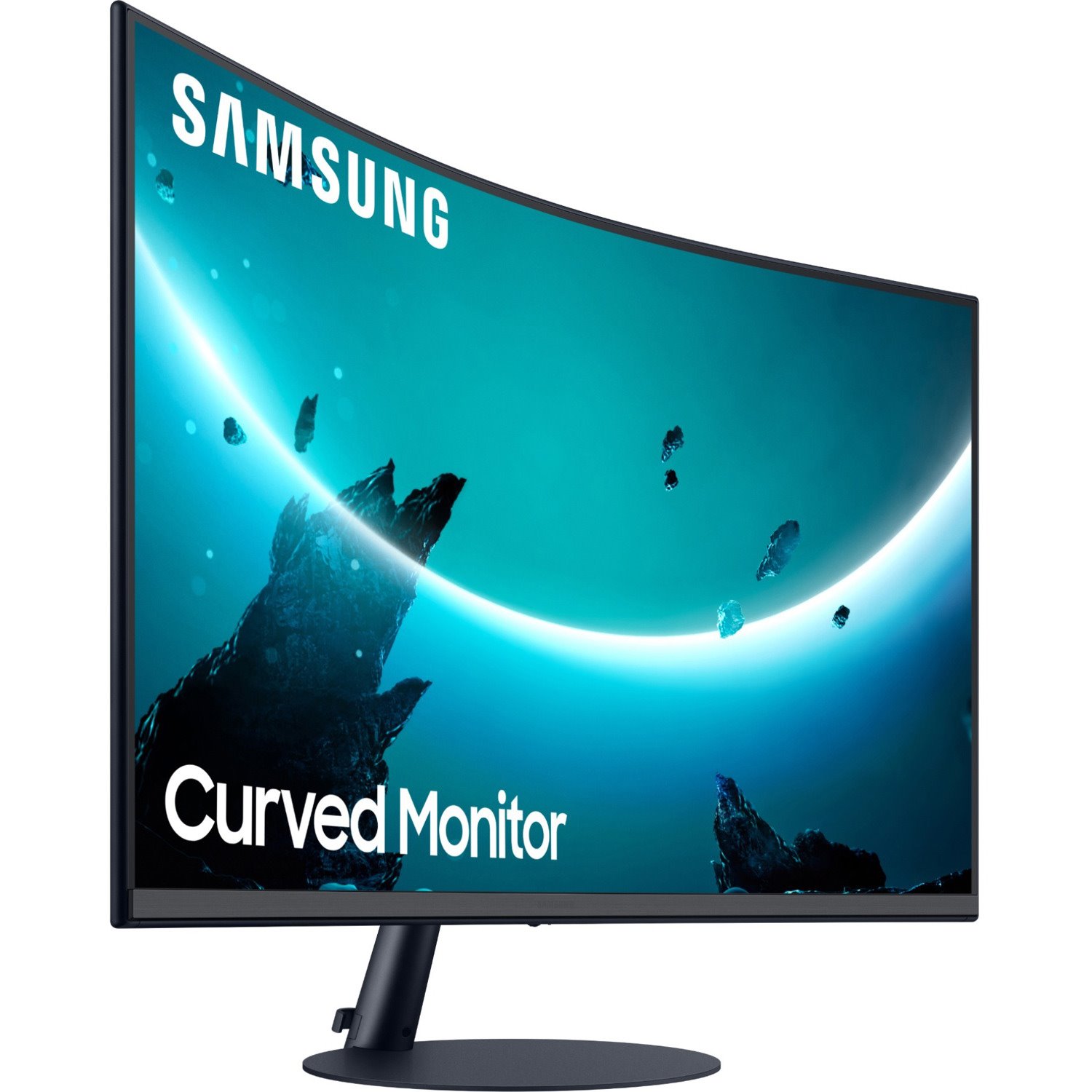 Samsung C24T550FDU 24" Class Full HD Curved Screen LCD Monitor - 16:9 - Dark Blue Gray