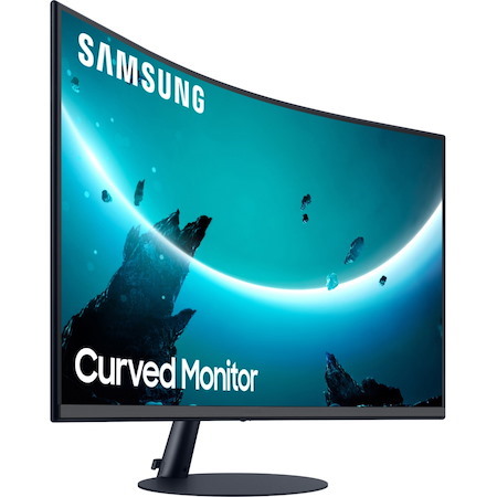 Samsung C24T550FDU 24" Class Full HD Curved Screen LCD Monitor - 16:9 - Dark Blue Gray