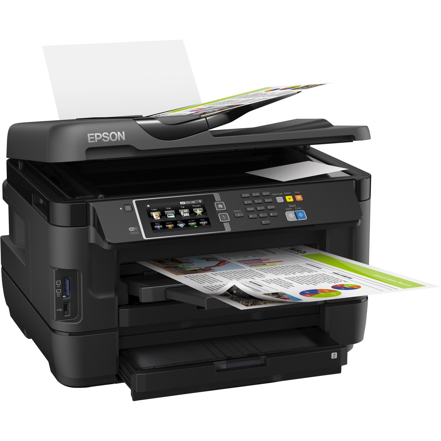 Epson WorkForce 7620 Wireless Inkjet Multifunction Printer - Colour