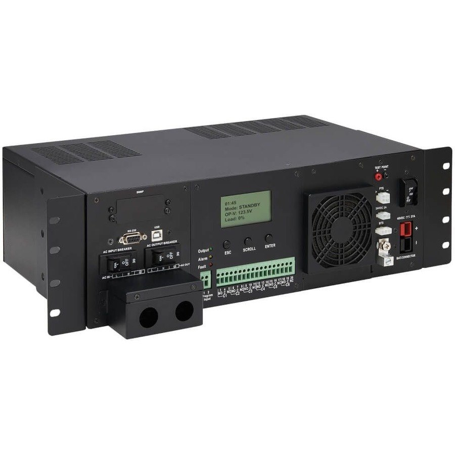 Eaton Tripp Lite Series 120VAC 24VDC 2000VA 1600W Extreme Temperature Network UPS for Industrial and Traffic Networks, 3U, Hardwire, TAA