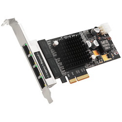 SIIG 4 Port Gigabit Ethernet with POE PCIe Card - Intel 350