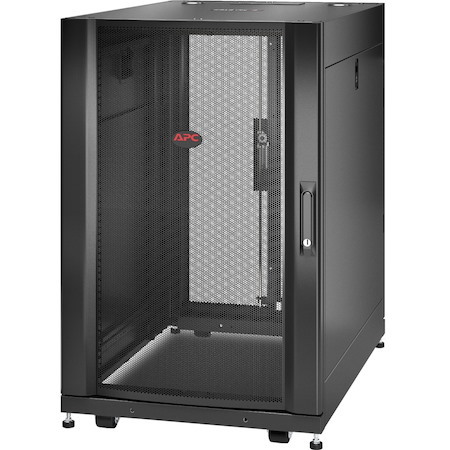 APC by Schneider Electric NetShelter SX 18U Floor Standing Rack Cabinet for Server, Storage - 482.60 mm Rack Width x 755.65 mm Rack Depth - Black - TAA Compliant