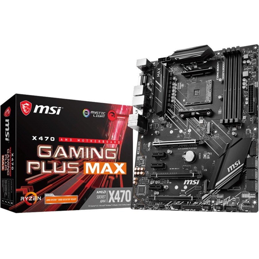 MSI X470 GAMING PLUS MAX Desktop Motherboard - AMD X470 Chipset - Socket AM4 - ATX